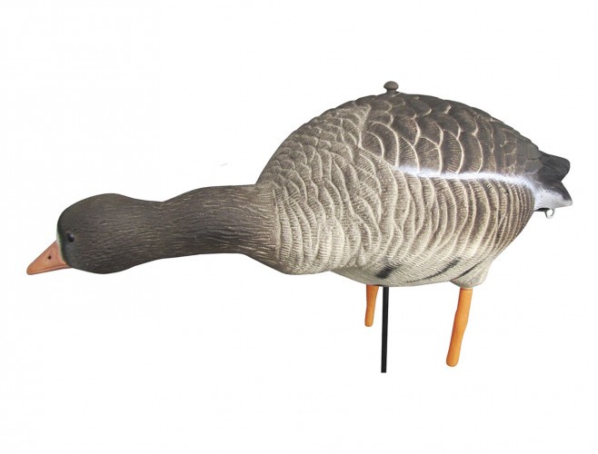 Набор чучел гусей белолобых сторожащего и кормящегося Запал Pro сминаемый 10 шт