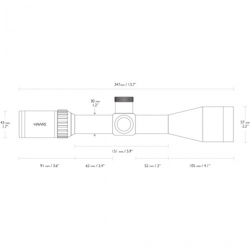 Прицел оптический Hawke Vantage 30 WA 4-16X50 IR SFP SF WP (14295) Сетка Rimfire .22 LR HV