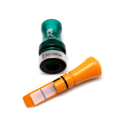 Манок духовой на утку крякву Reyoka Ordek Bir 1 лепесток Зелёный / Оранжевый