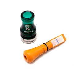 Манок духовой на утку крякву Reyoka Ordek Bir 1 лепесток Зелёный / Оранжевый