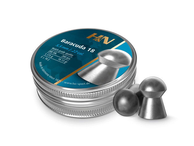 Пульки HN Baracuda 18 кал. 5,5мм, 1,17г (200 шт./бан.)