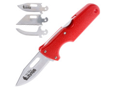 Нож Cold Steel Click N Cut Slock Master Skinner, 3 сменных клинка, сталь 420J2, рукоять ABS