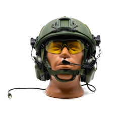 Наушники активные стрелковые Earmor Military Edition ME6 с микрофоном на шлем-каску 22-82 ДБ Хаки