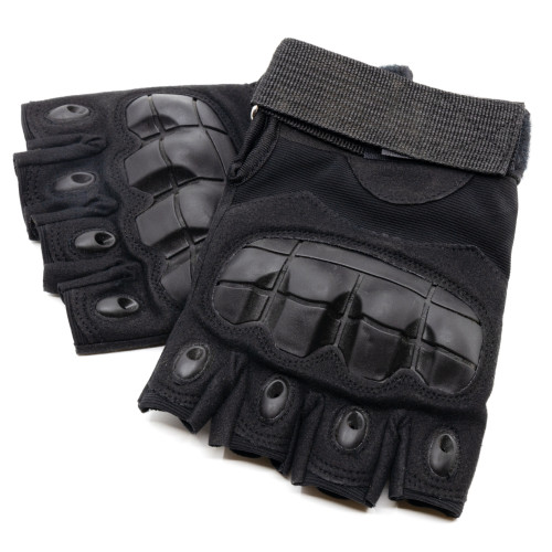 Перчатки тактические Стикхант Major Half укороченные прорезиненные Чёрный