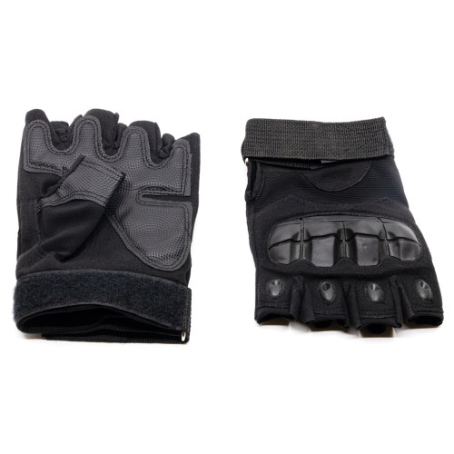 Перчатки тактические Стикхант Major Half укороченные прорезиненные Чёрный