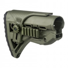 Приклад телескопический Fab Defense GL-SHOCK PCP с упором для щеки и планкой Picatinny Хаки