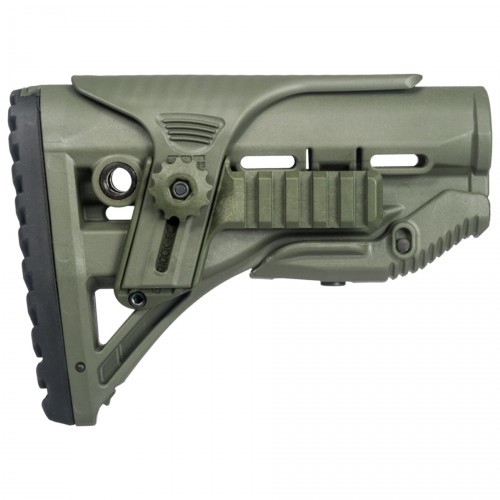 Приклад телескопический Fab Defense GL-SHOCK PCP с упором для щеки и планкой Picatinny Хаки