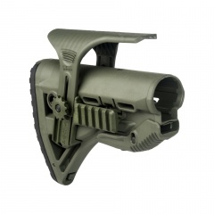 Приклад телескопический Fab Defense GL-SHOCK PCP с упором для щеки и планкой Picatinny Хаки