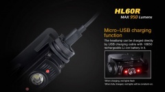 Фонарь налобный Fenix HL60R Свет - Белый (Нейтральный) 950 lm 116 м Черный