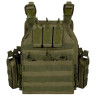 Разгрузка RusForce CPQR Pro для крепления снаряжения и бронеплит на 15 карманов Зелёный