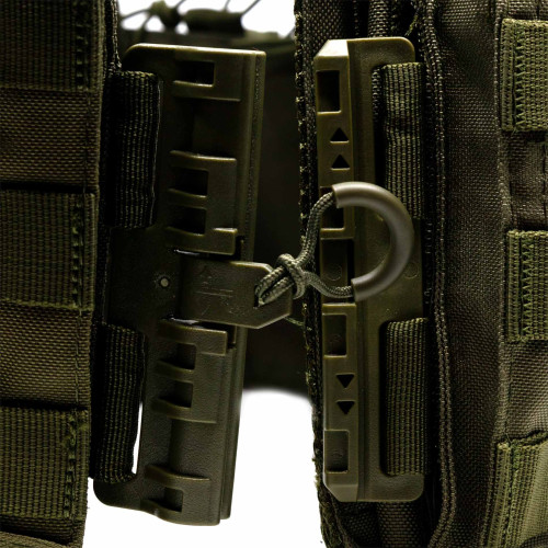 Разгрузка RusForce CPQR Pro для крепления снаряжения и бронеплит на 15 карманов Зелёный