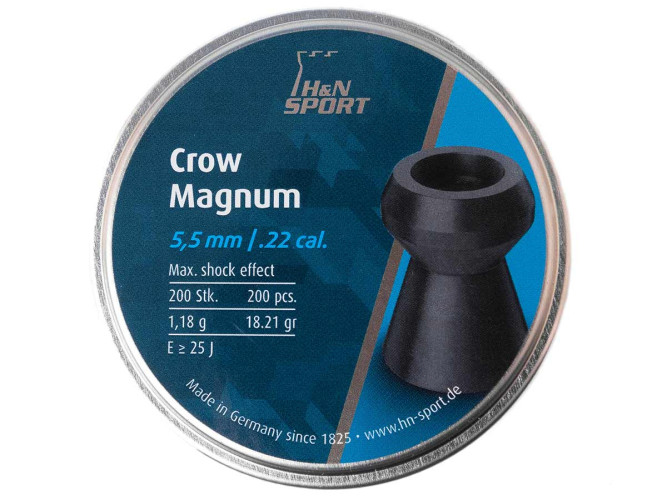 Пульки HN Crow Magnum кал. 5,5мм, 1,18г (200 шт./бан.)