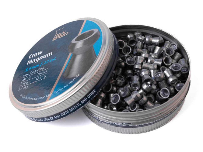 Пульки HN Crow Magnum кал. 5,5мм, 1,18г (200 шт./бан.)