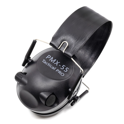 Наушники активные стрелковые PMX Tactical Pro PMX-55B 26-85 ДБ Чёрный