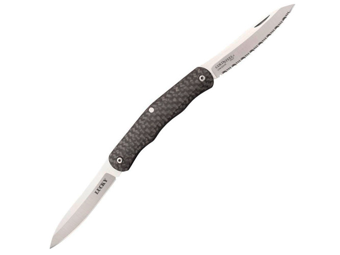 Нож складной Cold Steel Lucky, 2 клинка, сталь S35VN, рукоять Carbon Fiber