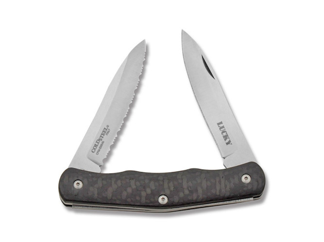 Нож складной Cold Steel Lucky, 2 клинка, сталь S35VN, рукоять Carbon Fiber
