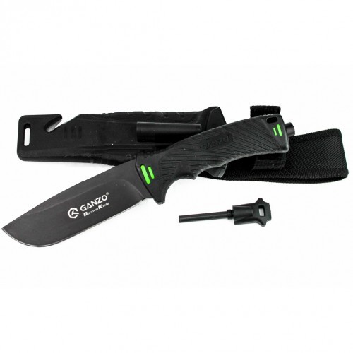 Нож фиксированный Ganzo G8012-BK Клинок 11 см Чёрный