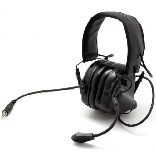 Наушники активные стрелковые Earmor Military Edition ME5 c микрофоном и разъемом для тангенты 22-82 ДБ Чёрный