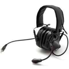 Наушники активные стрелковые Earmor Military Edition ME5 c микрофоном и разъемом для тангенты 22-82 ДБ Чёрный