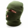 Маска балаклава Стикхант Разведчик демисезонная вязанная 3 отверстия Хаки
