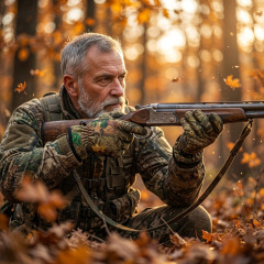 Перчатки Стикхант Триггер Клик демисезонные полноразмерные Осенний лес