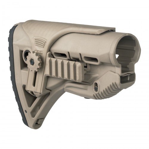 Приклад телескопический Fab Defense GL-SHOCK PCP с упором для щеки и планкой Picatinny Койот