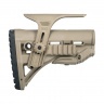 Приклад телескопический Fab Defense GL-SHOCK PCP с упором для щеки и планкой Picatinny Койот
