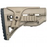 Приклад телескопический Fab Defense GL-SHOCK PCP с упором для щеки и планкой Picatinny Койот