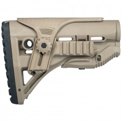 Приклад телескопический Fab Defense GL-SHOCK PCP с упором для щеки и планкой Picatinny Койот