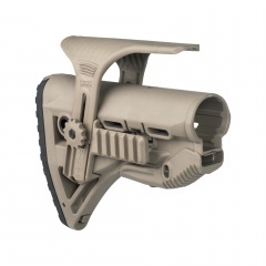 Приклад телескопический Fab Defense GL-SHOCK PCP с упором для щеки и планкой Picatinny Койот