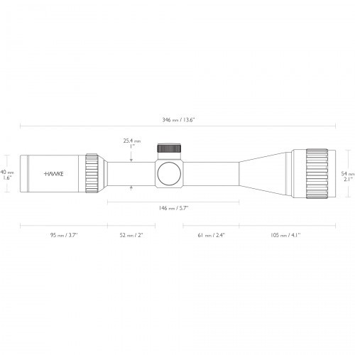 Прицел оптический Hawke Vantage 4-12X40 SFP AO WP (14140) Сетка Duplex (30/30)