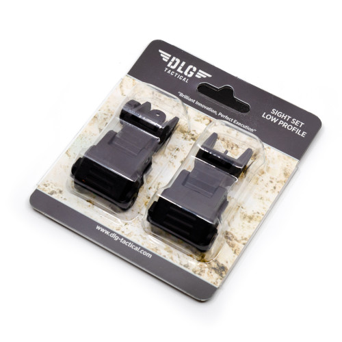 Мушка и целик DLG Tactical (DLG166) на планку Weaver / Picatinny Чёрный