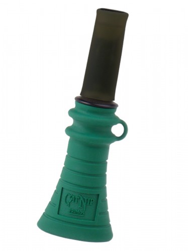 Манок духовой на хищника Primos Catnip 355 мяуканье рыси, мягкая резина Чёрный / Зелёный