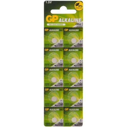 Батарейки алкалиновые GP Alkaline 177A Тип LR626 (177) 1.5V 12 мАч 10 шт