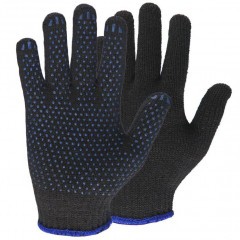 Перчатки рабочие Стикхант Воркер демисезонные вязанные полноразмерные Чёрный