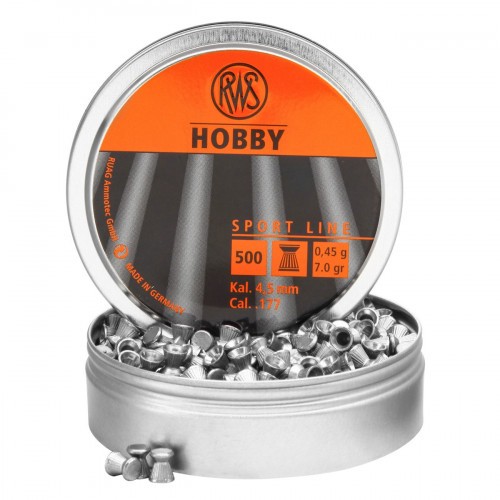 Пульки для пневматики RWS Hobby Плоские 4.5 мм 0.45 г (500 шт)