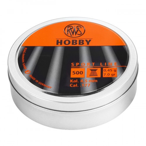 Пульки для пневматики RWS Hobby Плоские 4.5 мм 0.45 г (500 шт)