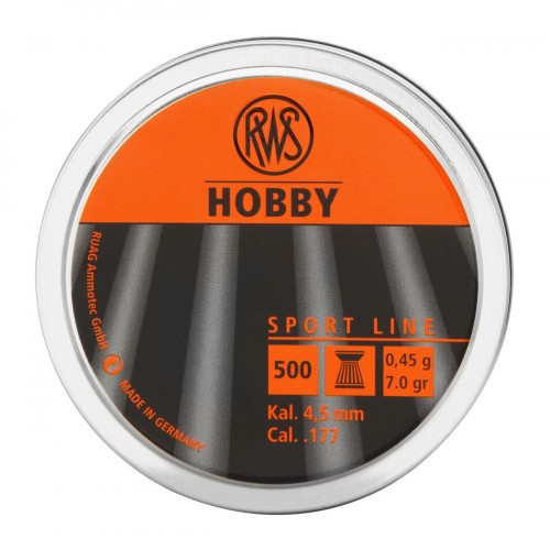 Пульки для пневматики RWS Hobby Плоские 4.5 мм 0.45 г (500 шт)