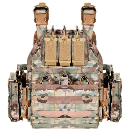 Разгрузка RusForce CPQR Pro для крепления снаряжения и бронеплит на 15 карманов Мультикам