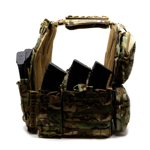 Разгрузка RusForce CPQR Pro для крепления снаряжения и бронеплит на 15 карманов Мультикам