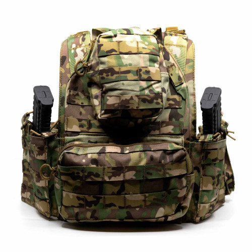 Разгрузка RusForce CPQR Pro для крепления снаряжения и бронеплит на 15 карманов Мультикам