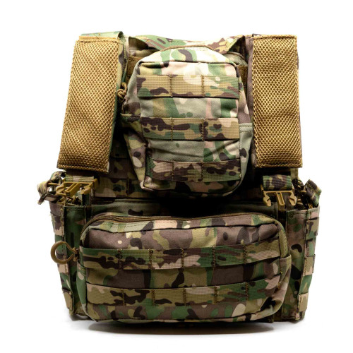 Разгрузка RusForce CPQR Pro для крепления снаряжения и бронеплит на 15 карманов Мультикам