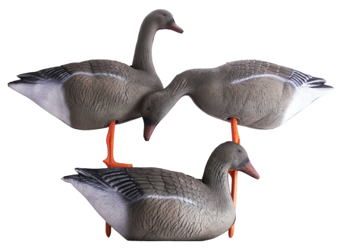 Чучело гуся гуменника Birdland складное на опоре комплект 12 штук