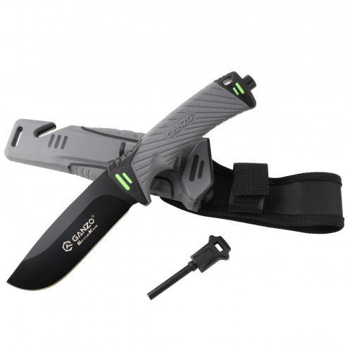 Нож фиксированный Ganzo G8012-GY Клинок 11 см Серый