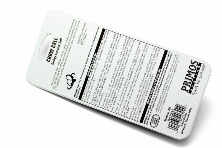 Манок духовой на ворону Primos Crow 302 пластик Чёрный