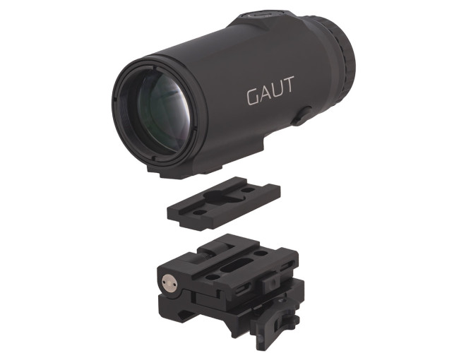 Магнифер Gaut Garnet 5x30 откидной быстросъёмный для коллиматорного прицела на Picatinny