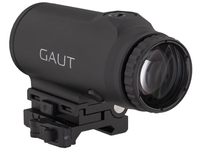 Магнифер Gaut Garnet 5x30 откидной быстросъёмный для коллиматорного прицела на Picatinny