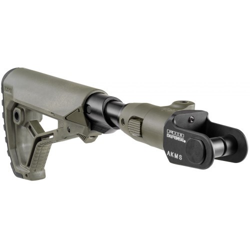 Приклад телескопический Fab Defense C-AKMS P SB GL-CORE для АКМС с амортизатором Зелёный