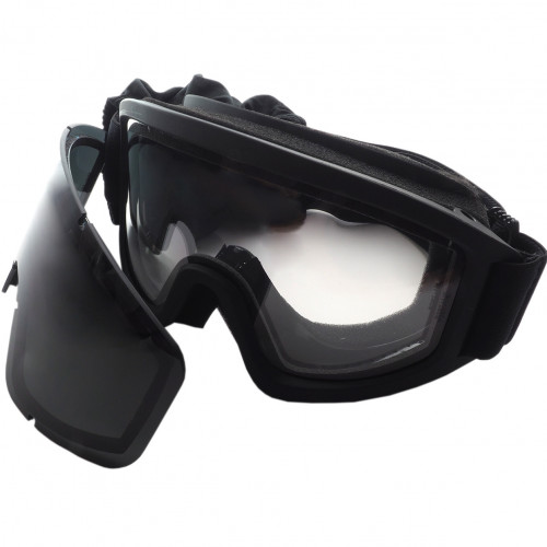 Очки-маска баллистические тактические PMX Enforcer GB-900SDT KIT ANTI-FOG Прозрачные 96% Серые 23%