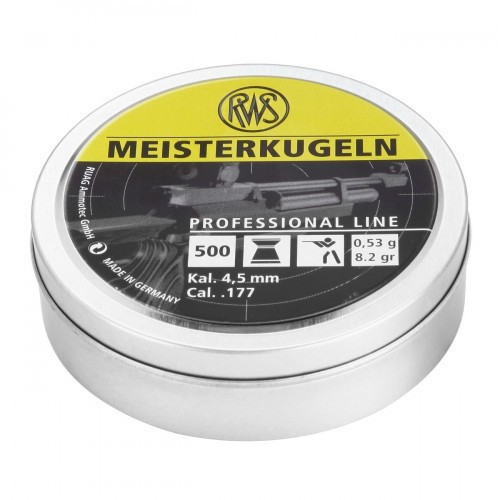 Пульки для пневматики RWS Meisterkugeln Плоские 4.5 мм 0.53 г (500 шт)